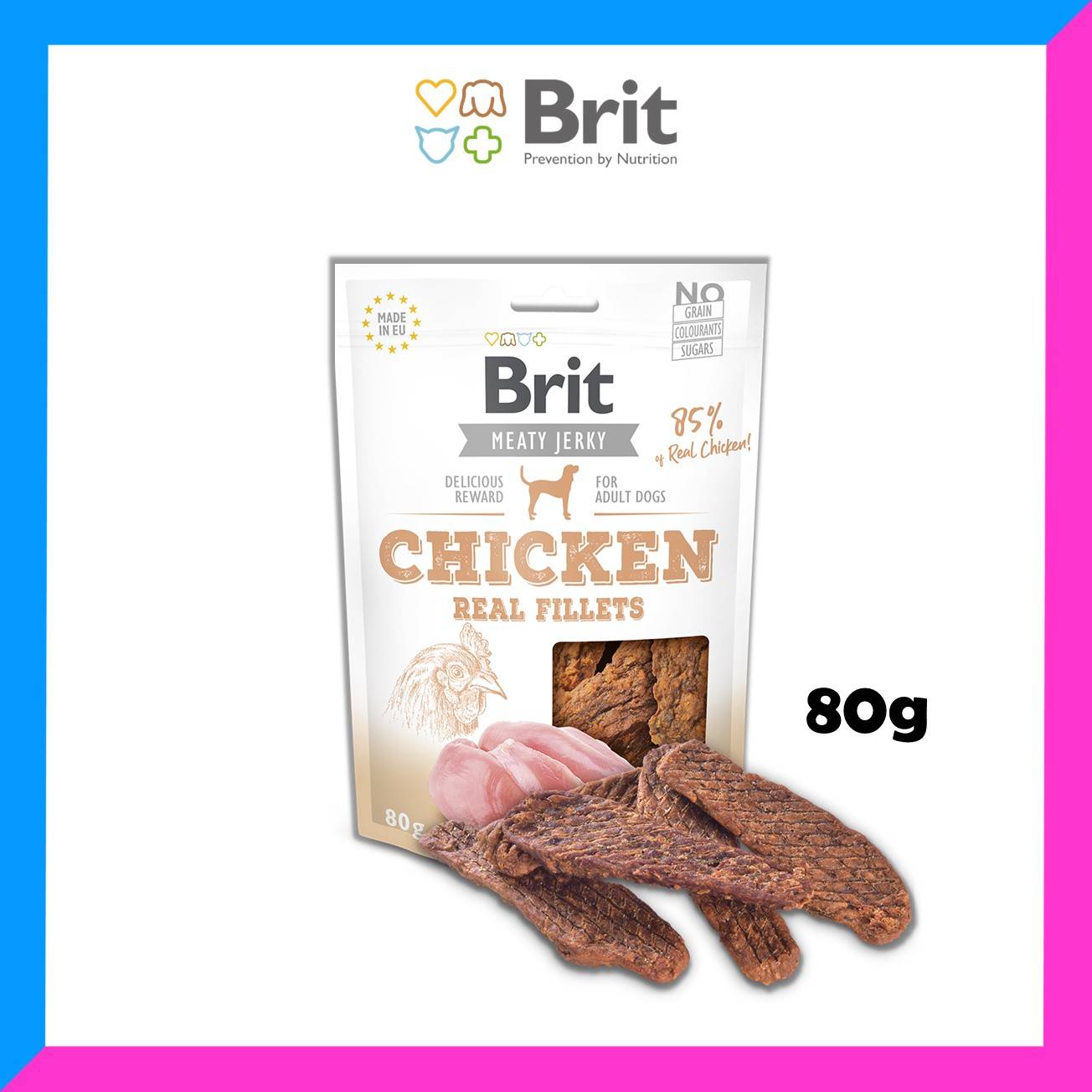 Brit Jerky 80g Real Fillets / Protein Bar / Meaty Coins