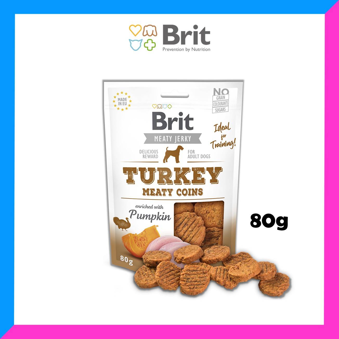 Brit Jerky 80g Real Fillets / Protein Bar / Meaty Coins