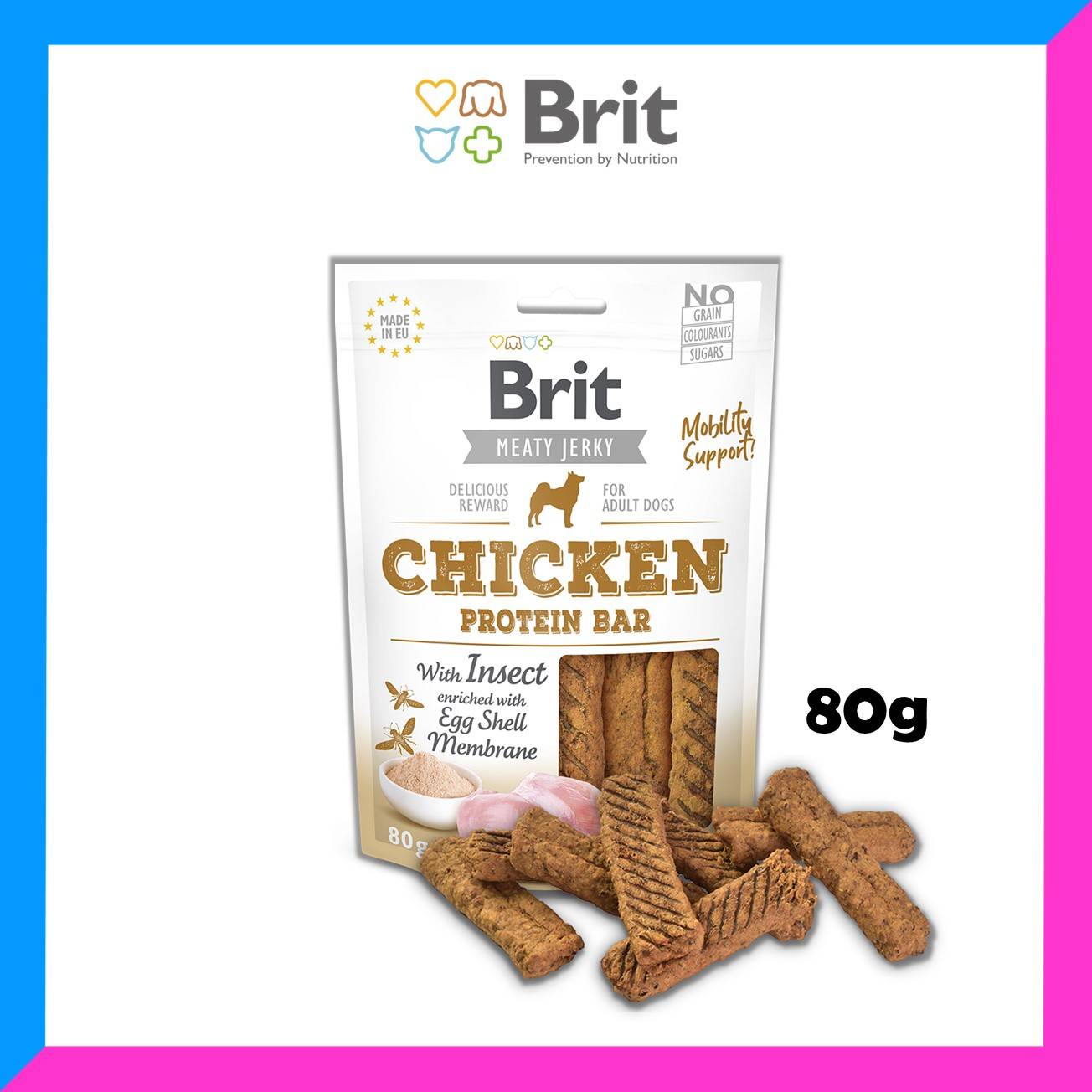 Brit Jerky 80g Real Fillets / Protein Bar / Meaty Coins