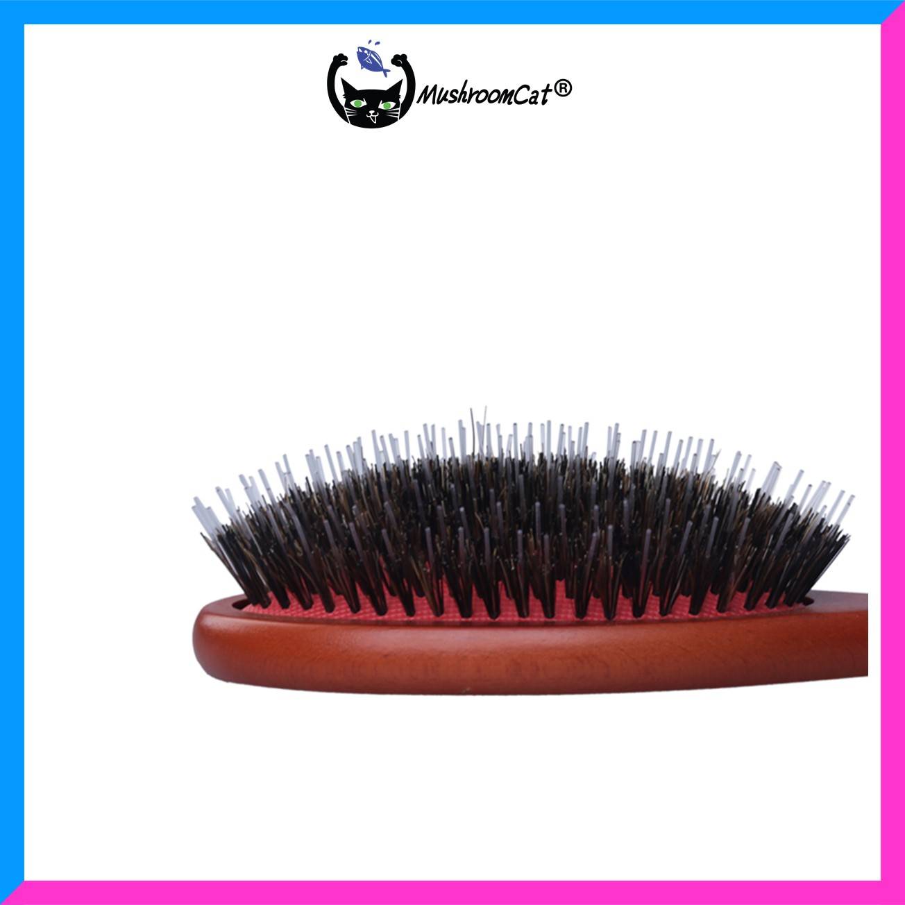 MushroomCat Boar Bristle Hair Brush