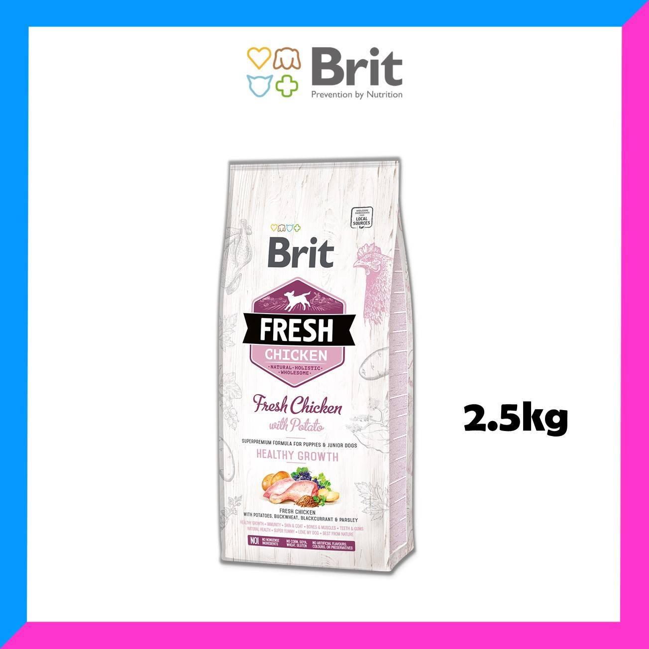 Brit Fresh Meat Super Premium Dog Food 2.5kg