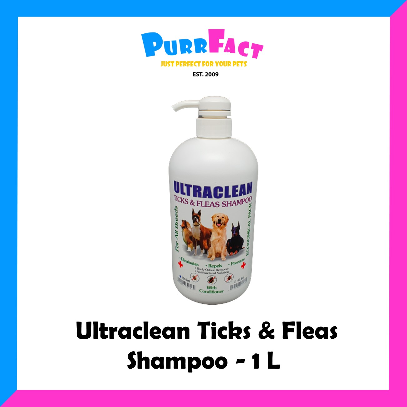 Ultraclean Ticks & Fleas Shampoo 1L/4L